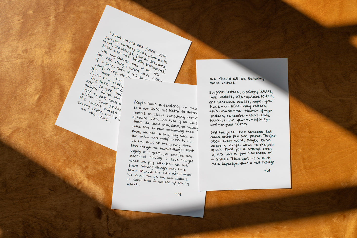 Personal handwritten postcard *LIMITED*